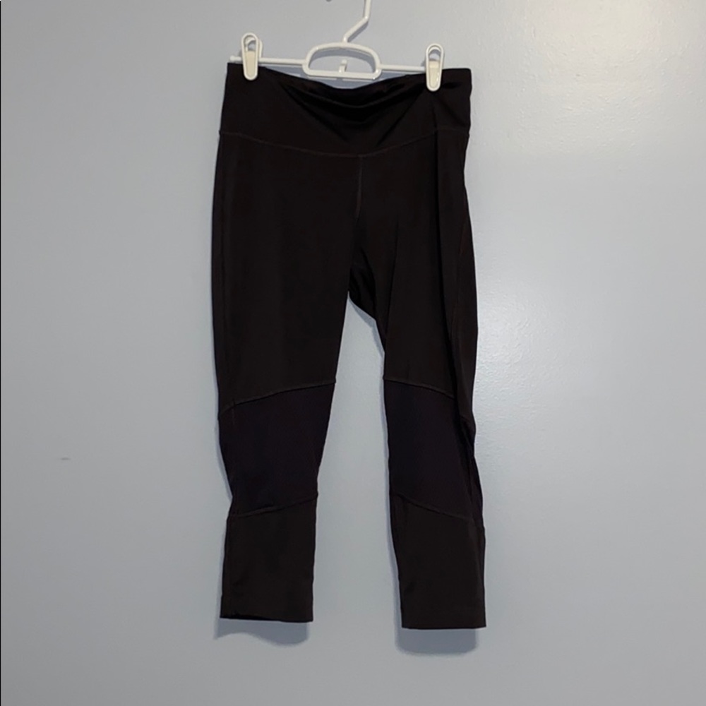 purple/grey capri yoga pants